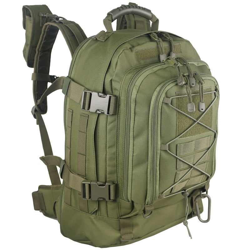 60L Military Tactical Backpack - Expandable Waterproof Rucksack for Camping, Hiking, Travel & Outdoor Adventures