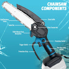 Portable Mini Chainsaw | 6-Inch, Lightweight & Efficient for Tree, Branch, and Wood Cutting