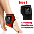 Electric Heating Ankle Massager | 3 Heat Settings, Vibration Modes & Timer for Ankle Pain Relief and Sports Recovery