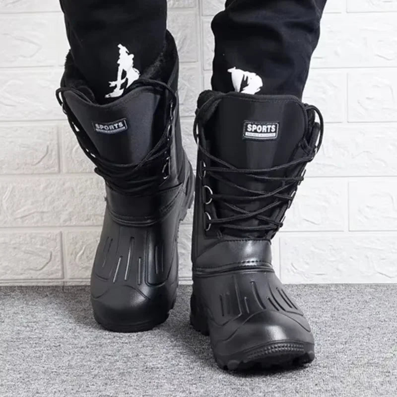 Men's Waterproof Snow Boots | Thickened, Non-Slip & Ideal for Winter Hiking and Fishing