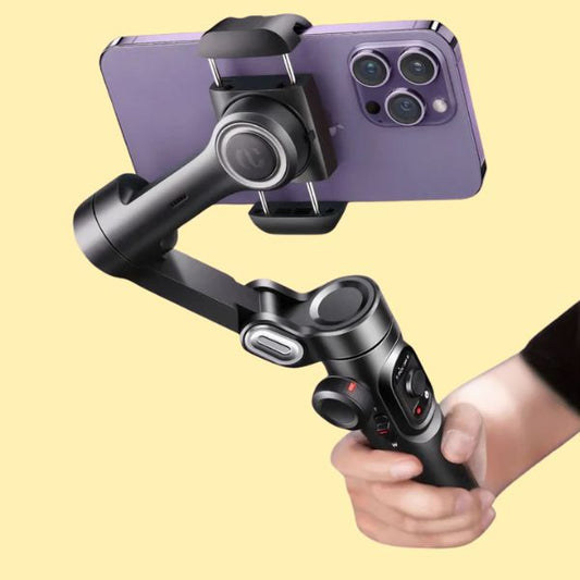 Smartphone Stabilizer Gimbal | Handheld with Fill Light for Enhanced Video Quality and Stability