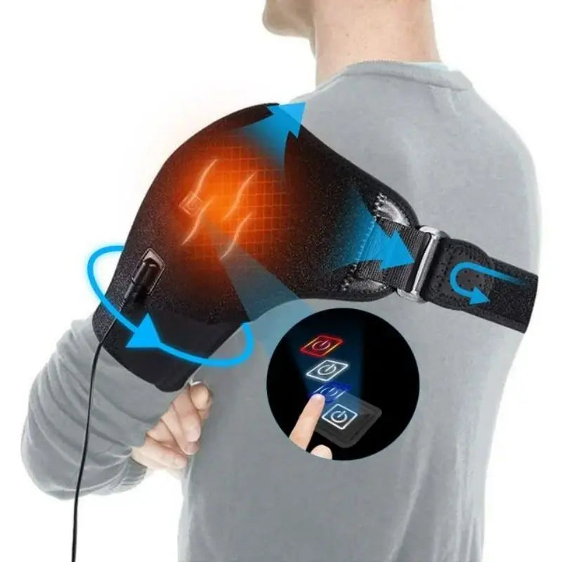 Heated Shoulder Support Belt | 3 Temperature Settings, USB Powered & Ideal for Cold and Warm Relaxation