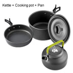 Portable Camping Cookware Set - Lightweight Non-Stick Cooking Kit for Hiking, Backpacking & Outdoor Adventures