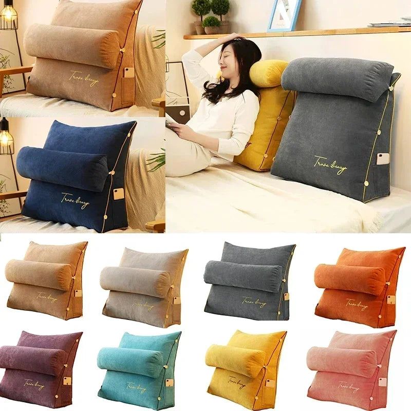 Backrest Pillow for Bed – Support for Reading & TV | Compact Design