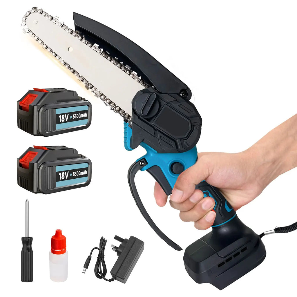 Portable Mini Chainsaw | 6-Inch, Lightweight & Efficient for Tree, Branch, and Wood Cutting
