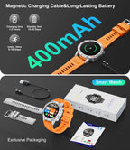 Bluetooth Military Smartwatch | IP68 Waterproof, Shock-Resistant & Ideal for Outdoor Sports and Fitness Tracking