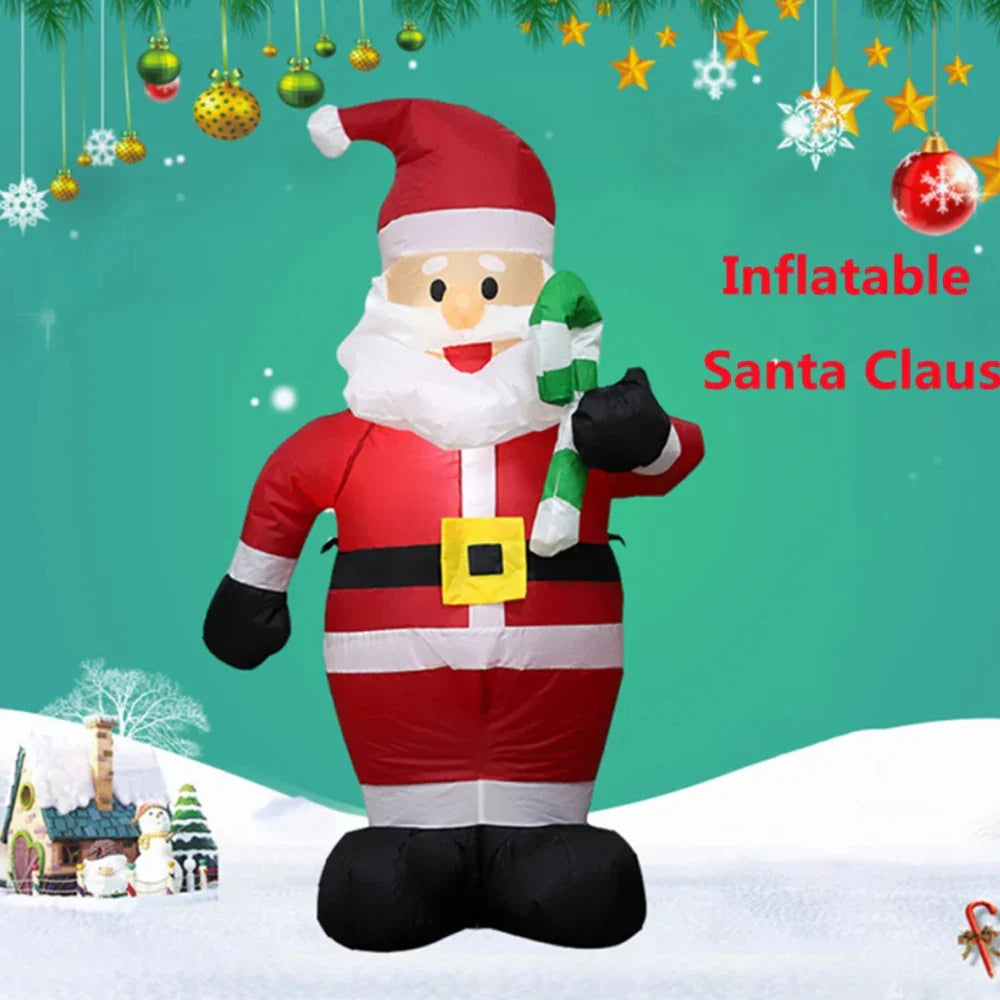 Inflatable Santa Claus Decoration | LED Lights, Durable & Ideal for Christmas Outdoor Parties and Garden Arrangements