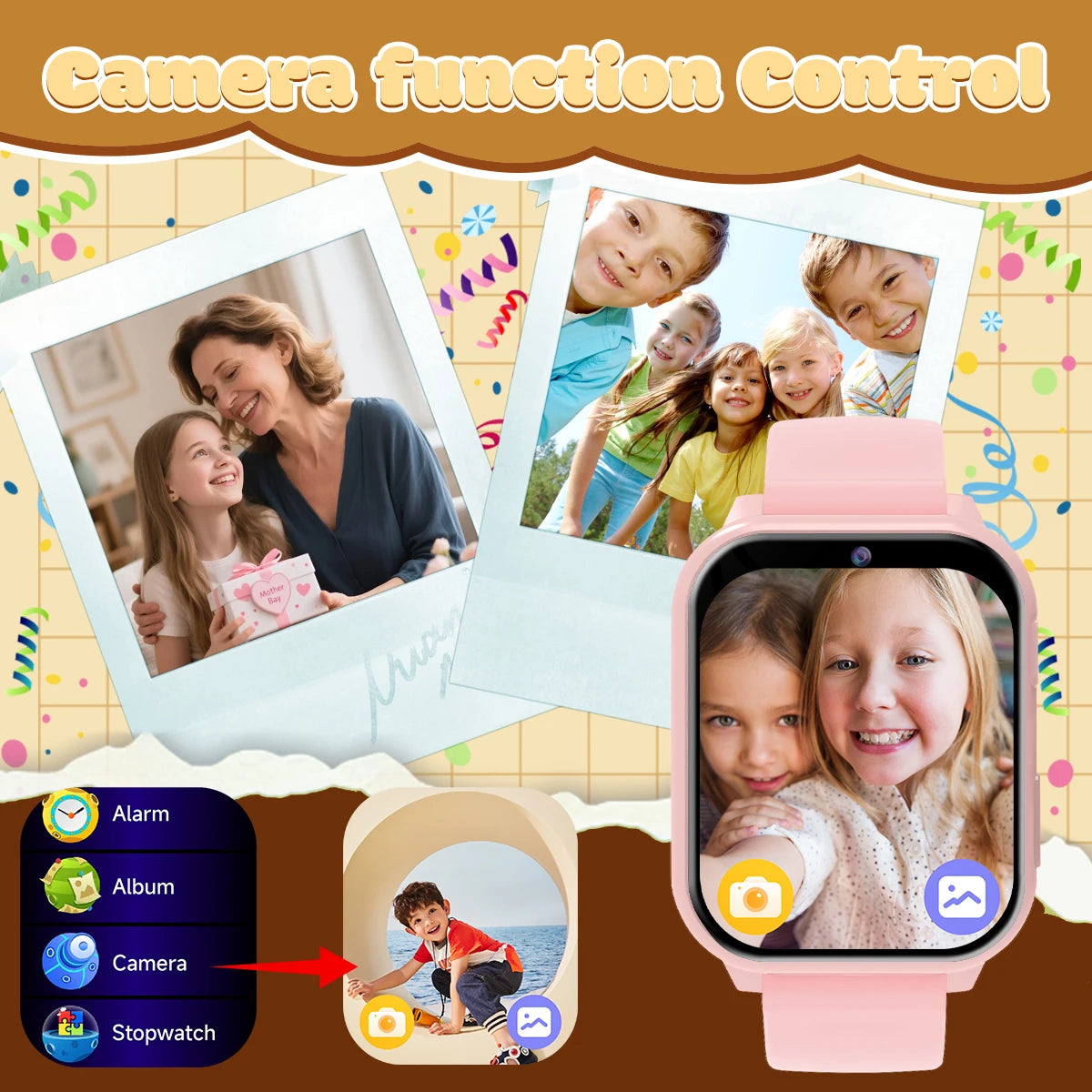 Smart Watch for Kids – Alarm, Countdown & Flashlight | 1.83" Touchscreen