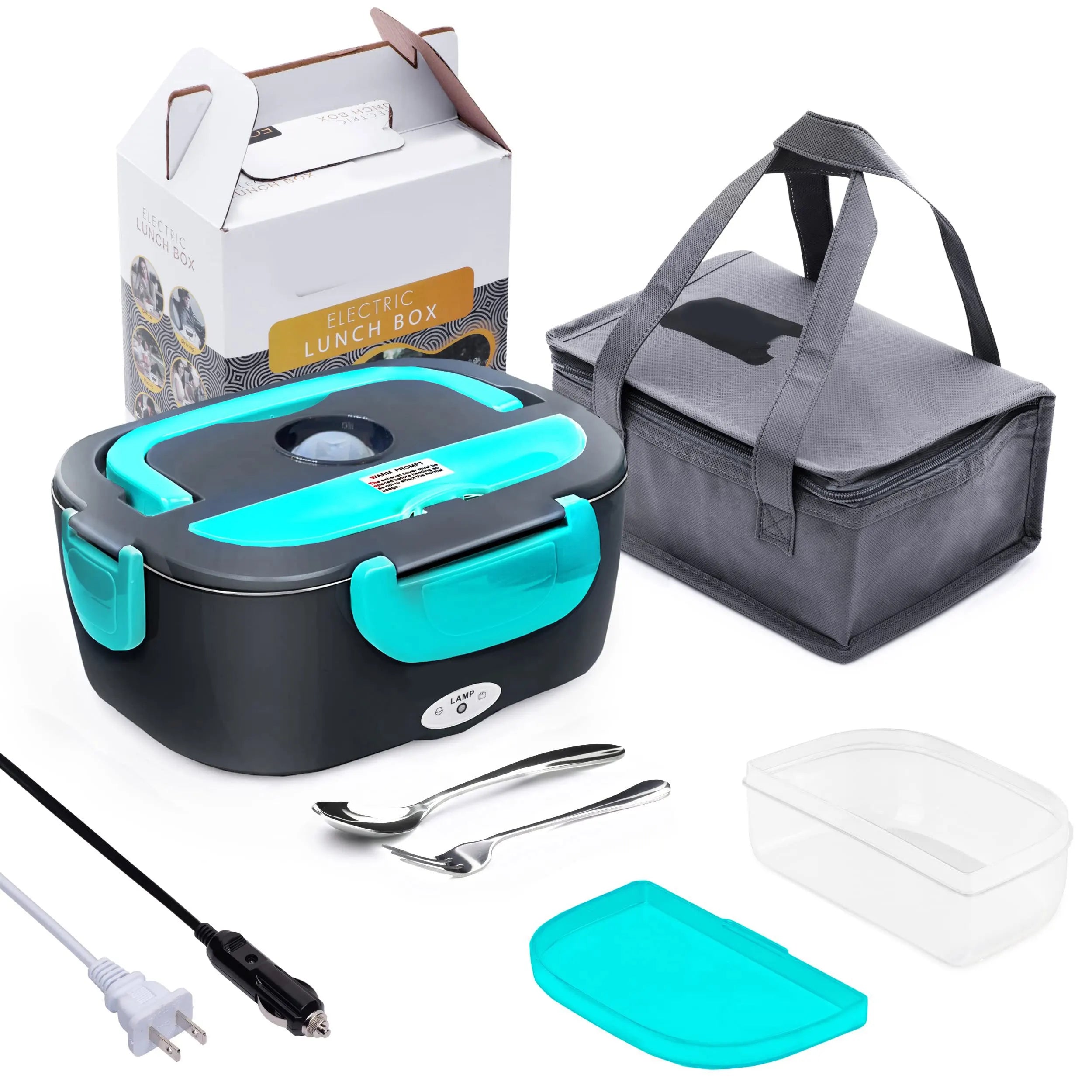 Electric Heated Lunch Box | Portable 1.2L Food Warmer with Dual Compartments for Home, Office & Travel