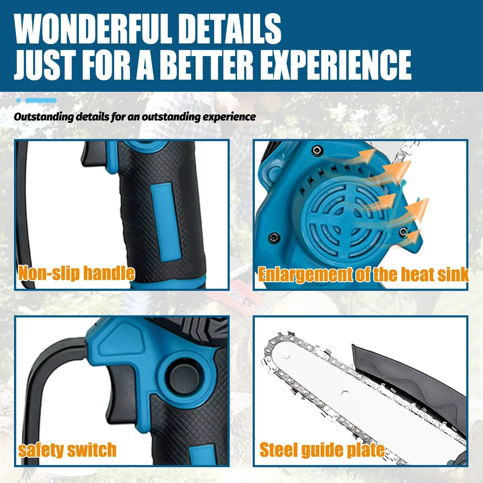 Portable Mini Chainsaw | 6-Inch, Lightweight & Efficient for Tree, Branch, and Wood Cutting