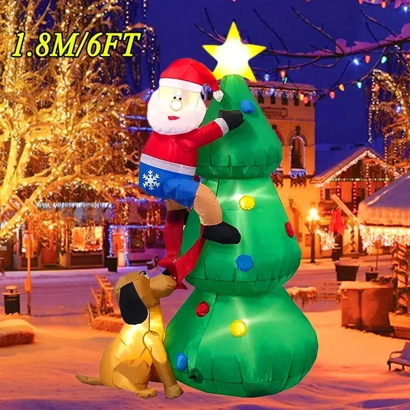Inflatable Santa Claus Christmas Decoration | 6FT LED Lighted Holiday Decor for Indoor & Outdoor Use