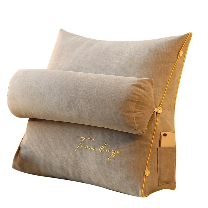Backrest Pillow for Bed – Support for Reading & TV | Compact Design