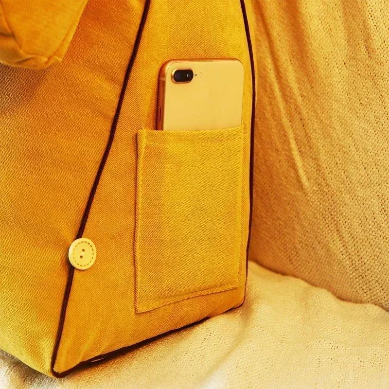 Backrest Pillow for Bed – Support for Reading & TV | Compact Design
