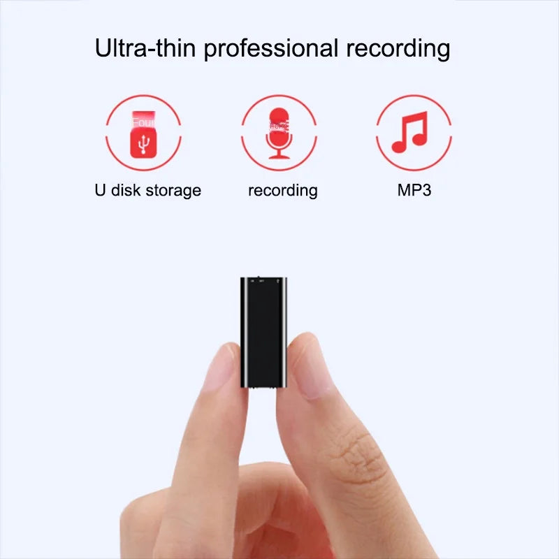 Voice Activated Recorder – Mini Audio Device | Rechargeable Battery