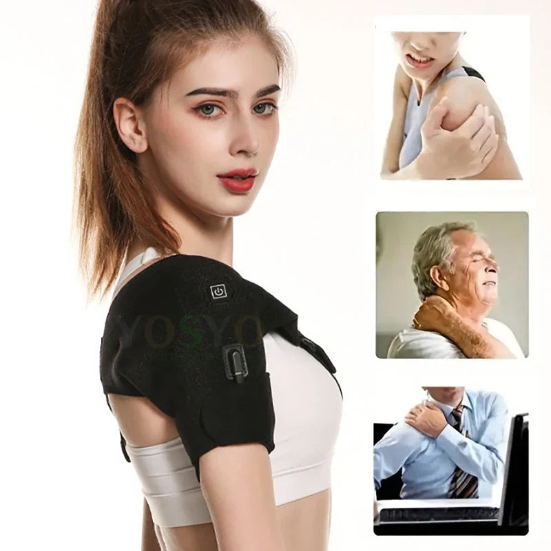 Heated Shoulder Support Belt | 3 Temperature Settings, USB Powered & Ideal for Cold and Warm Relaxation