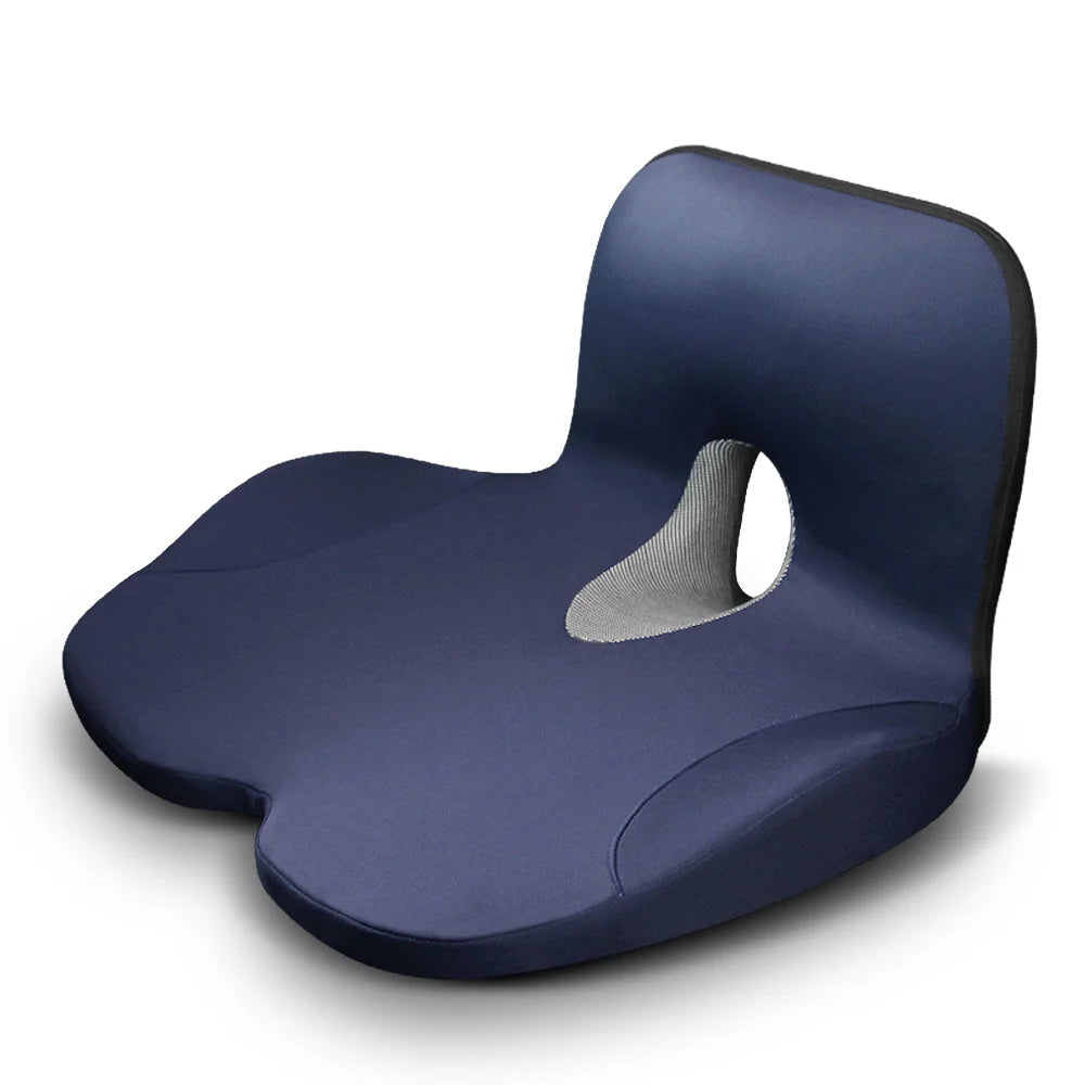 Memory Foam Seat Cushion – Hip & Lower Back Support | Non-Slip Base