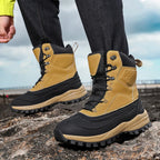 Men's Waterproof High-Top Snow Boots | Thickened Fleece Lining & Non-Slip for Cold Weather Hiking