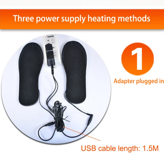 Rechargeable Electric Heated Insoles | Ultra-Thin, Breathable & Perfect for Cold Weather Footwear