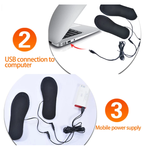 Rechargeable Electric Heated Insoles | Ultra-Thin, Breathable & Perfect for Cold Weather Footwear