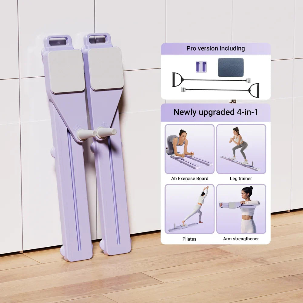 2-in-1 Ab & Ski Board | Core Sculpting, Resistance Bands & Compact Design for Home Gym Workouts