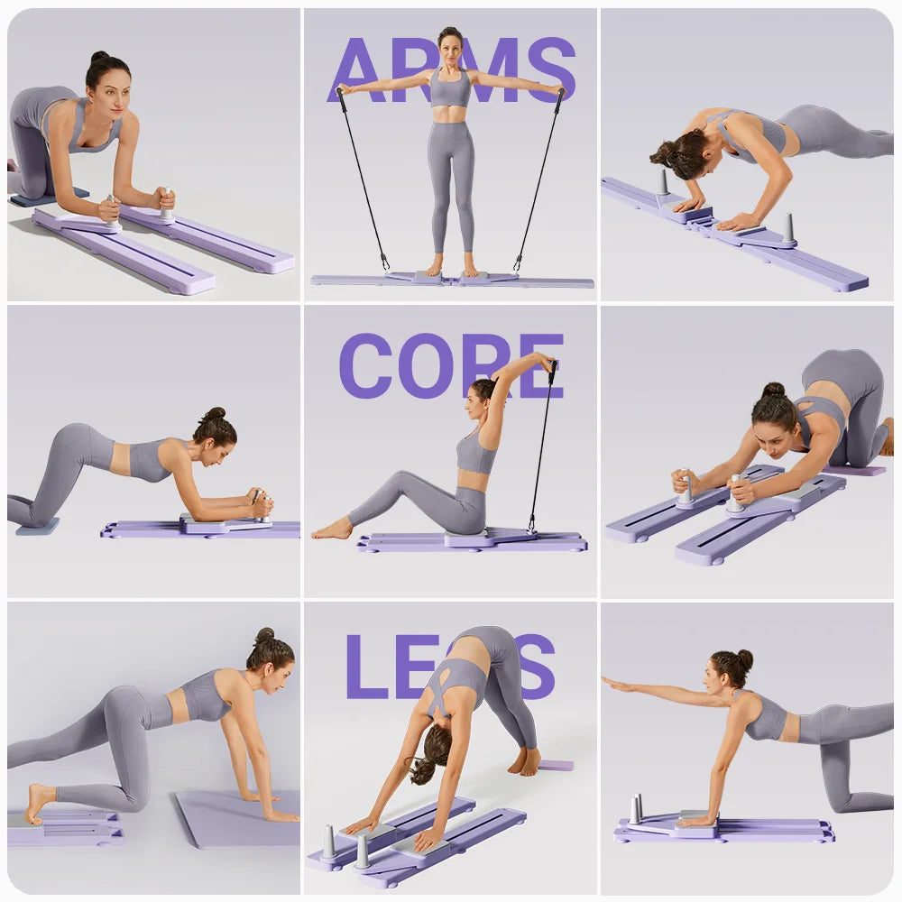 2-in-1 Ab & Ski Board | Core Sculpting, Resistance Bands & Compact Design for Home Gym Workouts