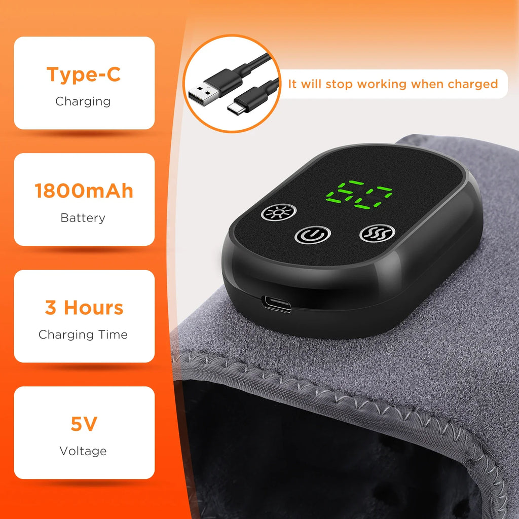 Electric Heating Ankle Massager | 3 Heat Settings, Vibration Modes & Timer for Ankle Pain Relief and Sports Recovery