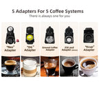 5-in-1 Coffee Machine | 20-Bar Pressure, Milk Frother & Compatible with Nespresso, Dolce Gusto, ESE Pods for Home Brewing