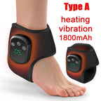 Electric Heating Ankle Massager | 3 Heat Settings, Vibration Modes & Timer for Ankle Pain Relief and Sports Recovery