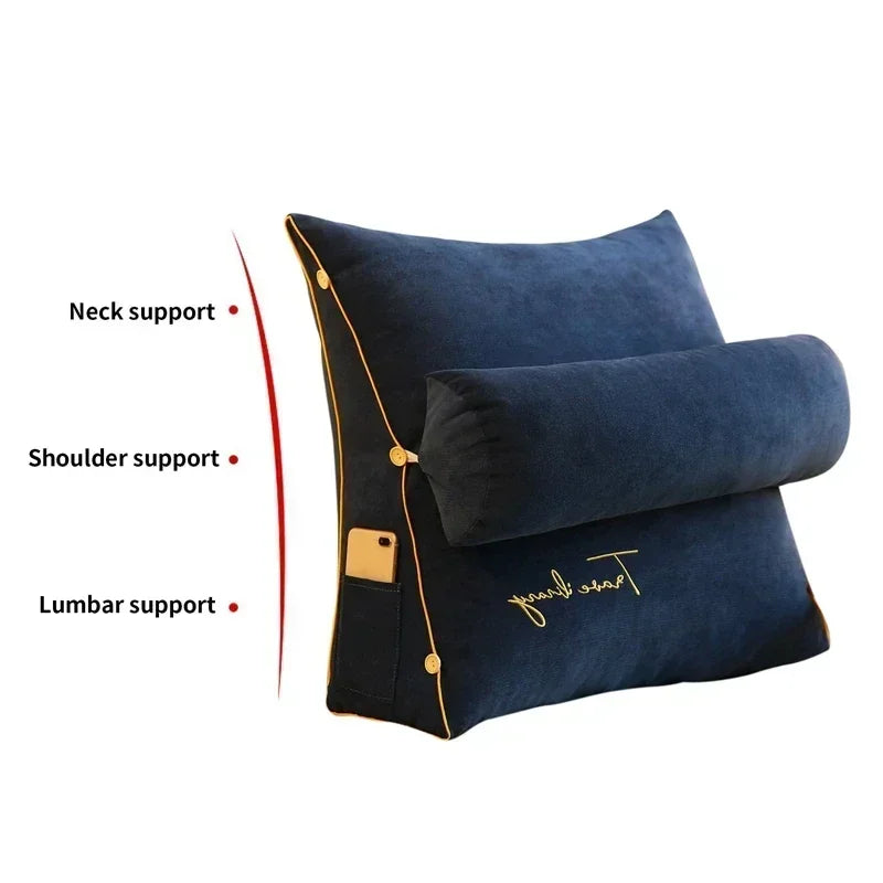 Backrest Pillow for Bed – Support for Reading & TV | Compact Design
