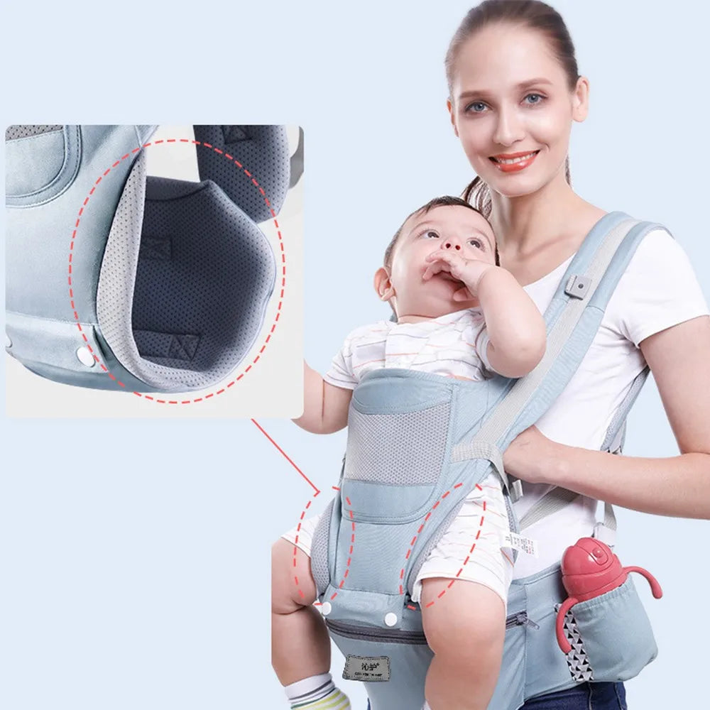 3-in-1 Baby Carrier – Hip Seat Design for Infant to Toddler