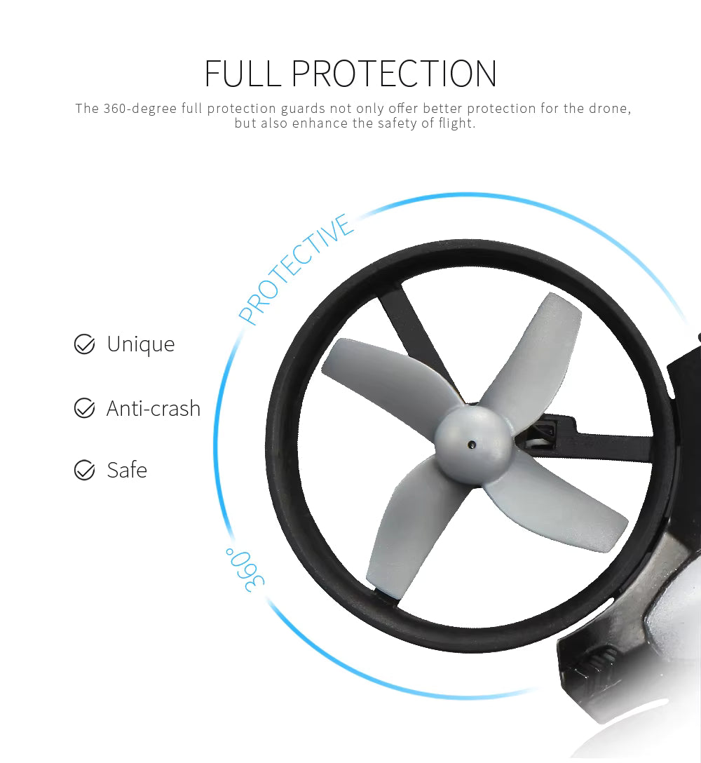 Mini Indoor Kids Drone | Protected Propellers – Beginner Friendly – One Key Return