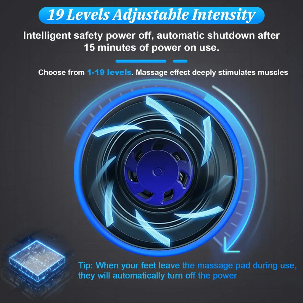 EMS Foot Massager Mat – 8 Modes & 19 Levels | Rechargeable