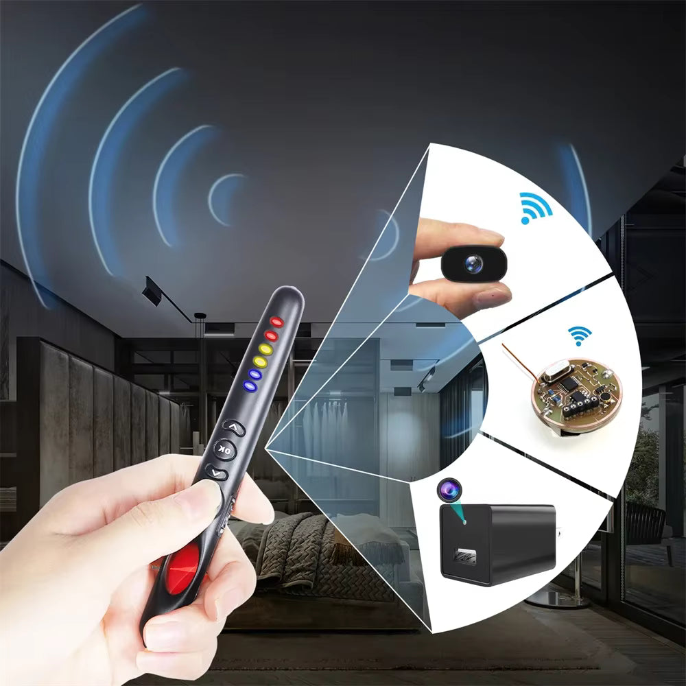 Hidden Camera Bug Detector & GPS Tracker for Hotels, Cars, and Personal Security