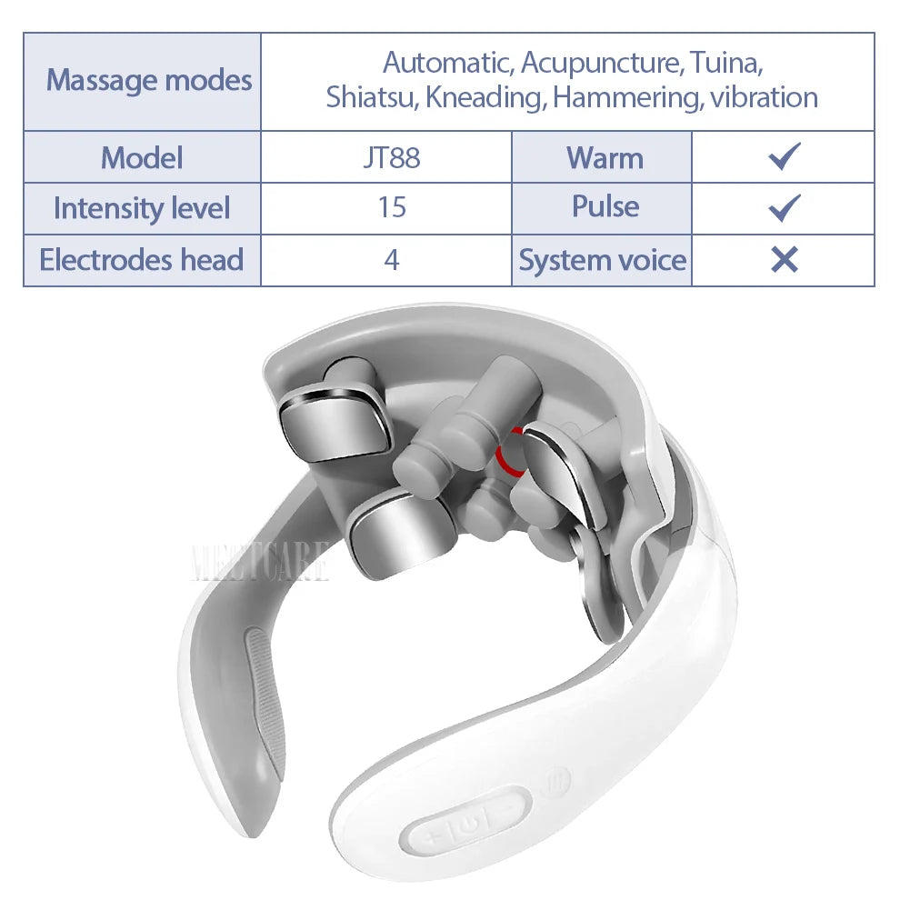 TENS Neck Massager – Wireless Muscle Stimulation | Portable & Rechargeable