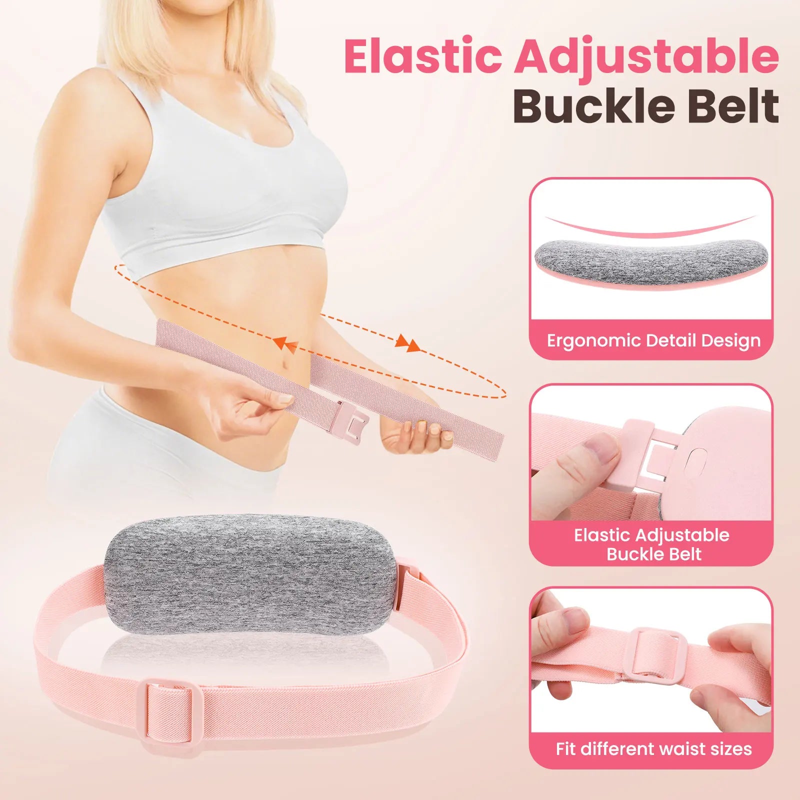 Women's Rechargeable Menstrual Heating Pad | Adjustable Heat & Vibration for Period Relief at Home