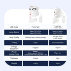 7 Color LED Face & Neck Mask – High Density Light Coverage