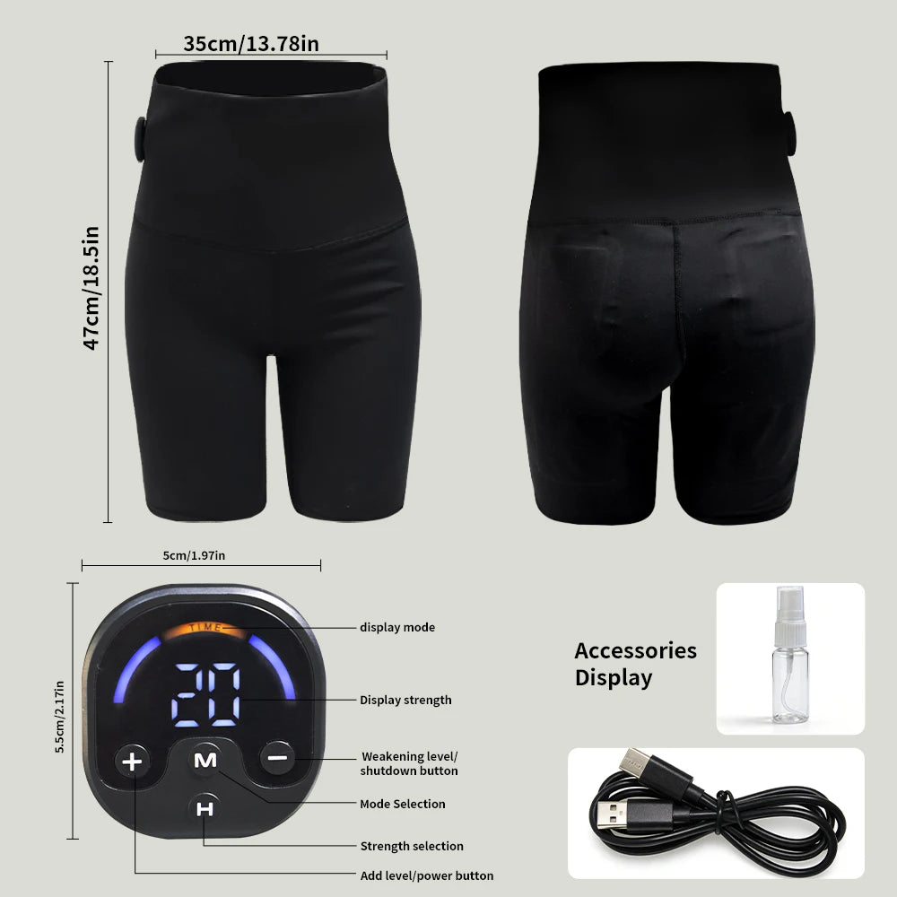 EMS Muscle Stimulation Shorts – 6 Modes & 30 Levels | Rechargeable Battery