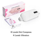 Women's Rechargeable Menstrual Heating Pad | Adjustable Heat & Vibration for Period Relief at Home
