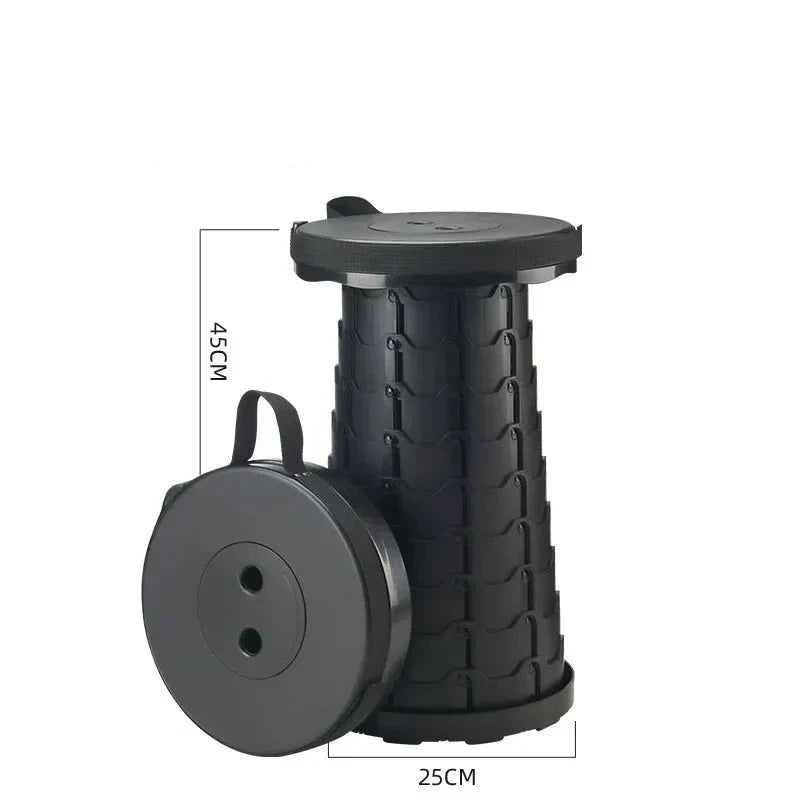 Collapsible Camping Stool - Portable Folding Stool for Outdoor Activities, Hiking, Fishing, and Travel