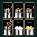 304 Stainless Steel Deep Frying Pot | Durable, Multi-Functional & Ideal for Frying Chicken, Tempura & More