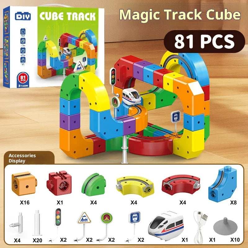 Stem Racing Model Block STEM Racing Track Set – 51/81 Piece Construction Kit – TheVorTech