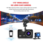 Front and Rear Dash Cam – Loop Recording & Emergency Lock