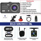 Front and Rear Dash Cam – Loop Recording & Emergency Lock