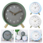 Scandinavian Silent Table Clock | Battery-Operated, Metal Frame & Ideal for Home Decor