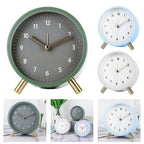 Scandinavian Silent Table Clock | Battery-Operated, Metal Frame & Ideal for Home Decor