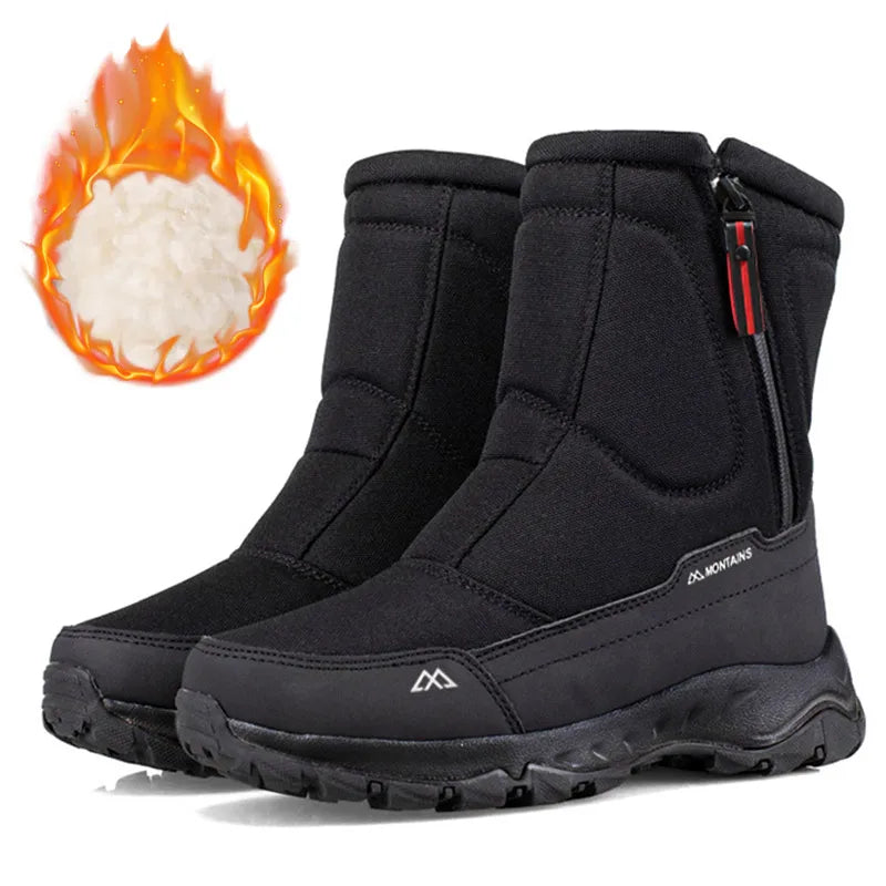 Men's Waterproof Insulated Snow Boots | Comfortable, Warm & Ideal for Outdoor Winter Activities