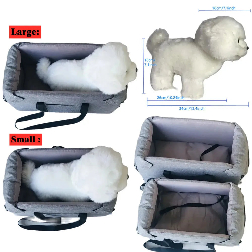 Small Dog Booster Seat – Center Console Travel Carrier