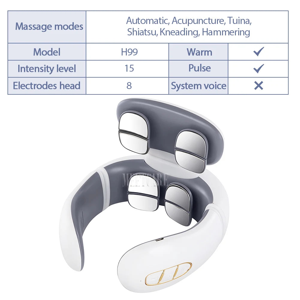 TENS Neck Massager – Wireless Muscle Stimulation | Portable & Rechargeable