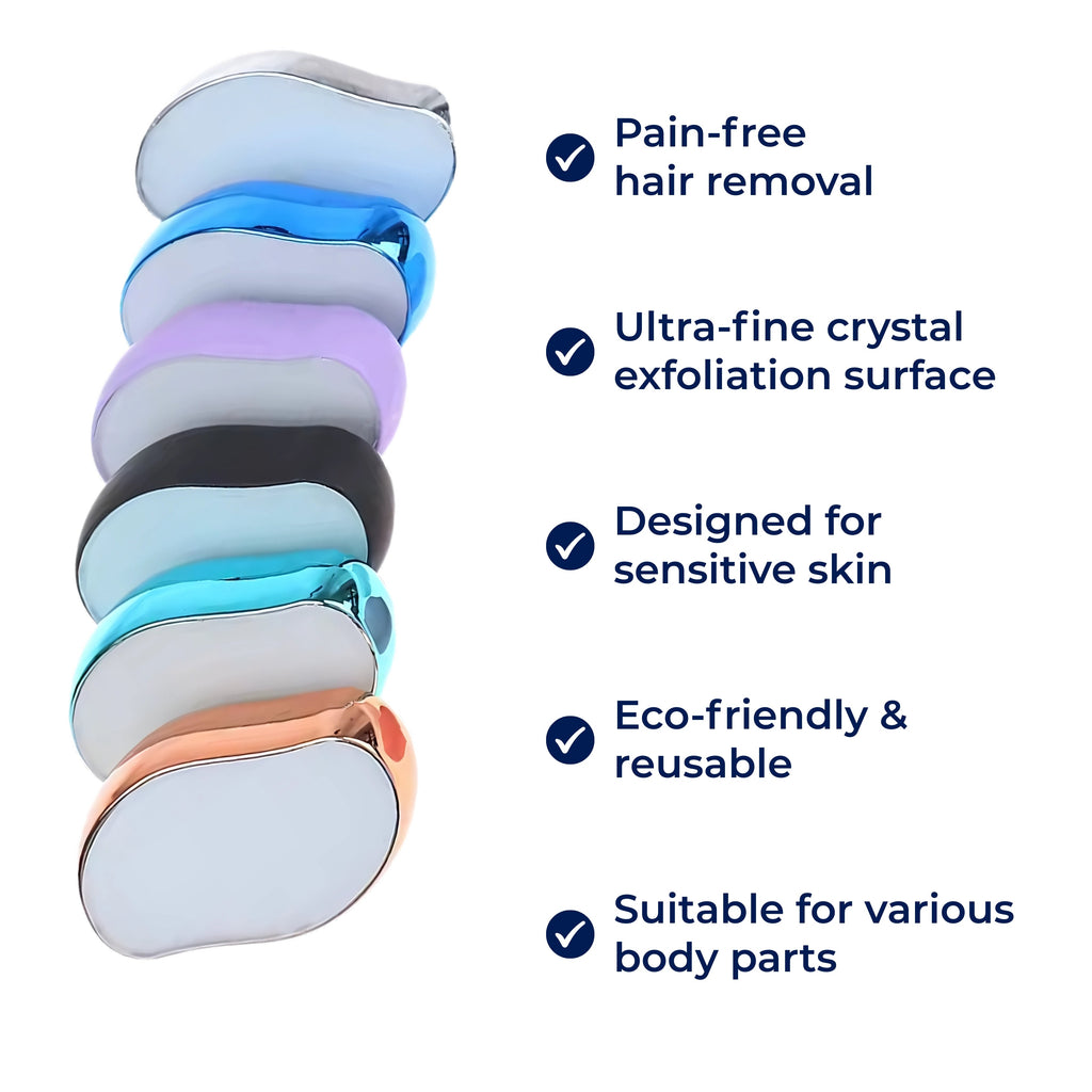 Crystal Hair Remover | Pain-Free Exfoliation with Ultra-Fine Surface for Sensitive Skin & Everyday Use
