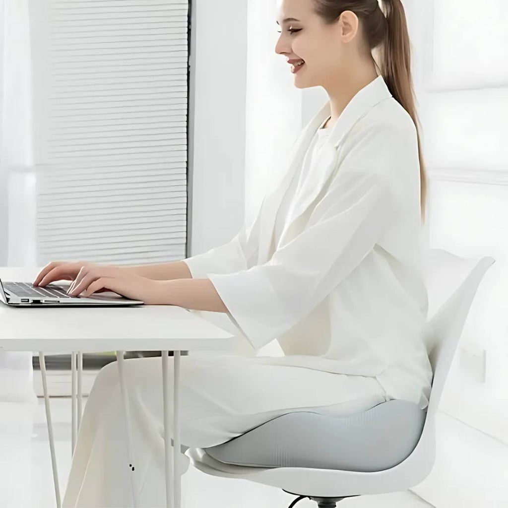 Memory Foam Seat Cushion | Adjustable Tailbone Relief & Posture Support for Office Chairs